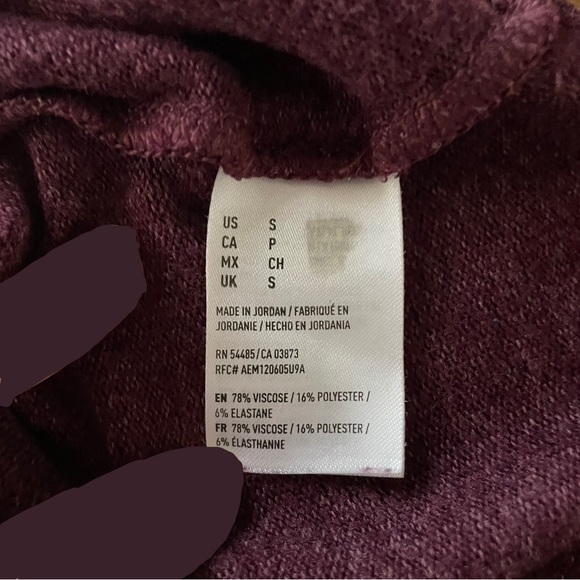 AEO Soft&Sexy Plush Long-Sleeve Merlot - Picture 4 of 8